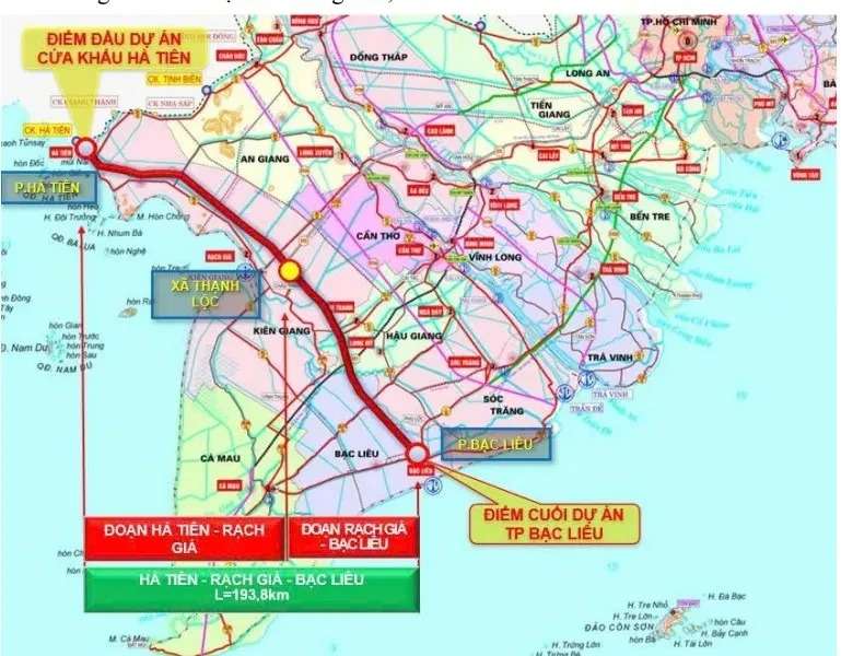 Công bố tổng mức đầu tư cao tốc Hà Tiên - Rạch Giá - Bạc Liêu